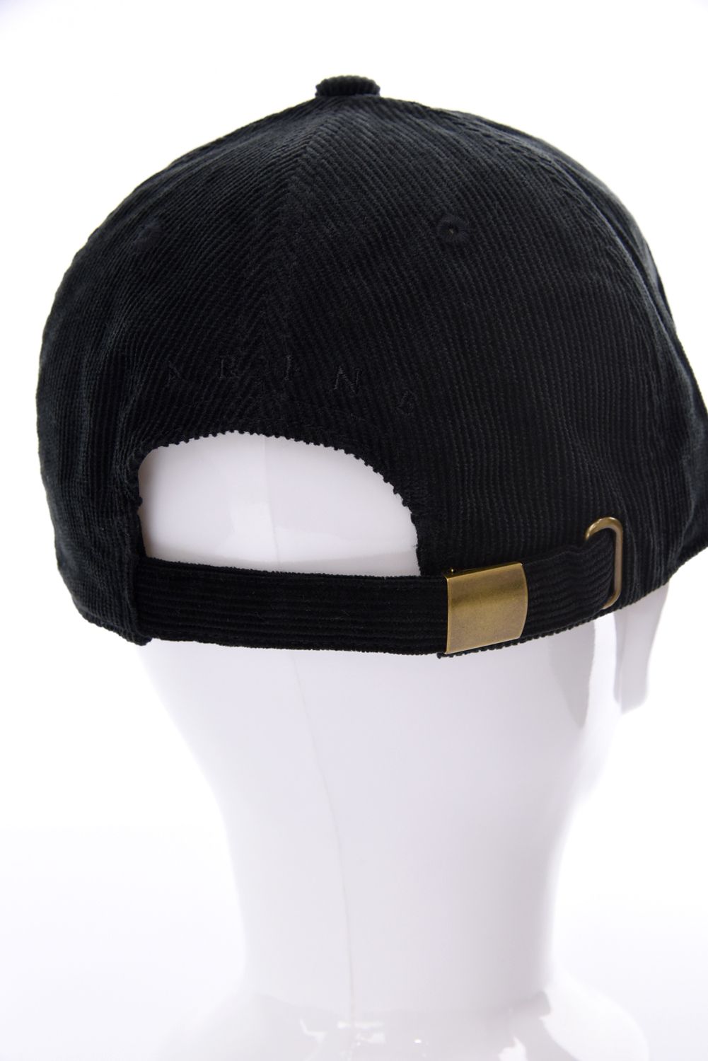 【26AW】 METAL LOGO CORDUROY CAP / WAVEメタルプレート コーデュロイキャップ (ブラック)