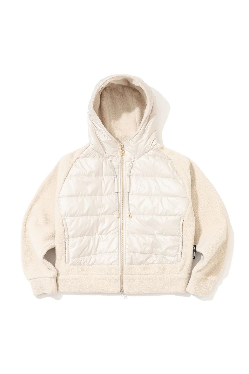 【26AW】【レディース】 ELYSIA HYBRID PADDING JACKET / トライバルハートバックロゴ パディングアウター (ベージュ)
