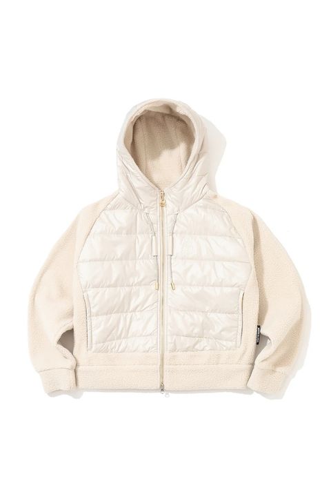 【26AW】【レディース】 ELYSIA HYBRID PADDING JACKET / トライバルハートバックロゴ パディングアウター (ベージュ)