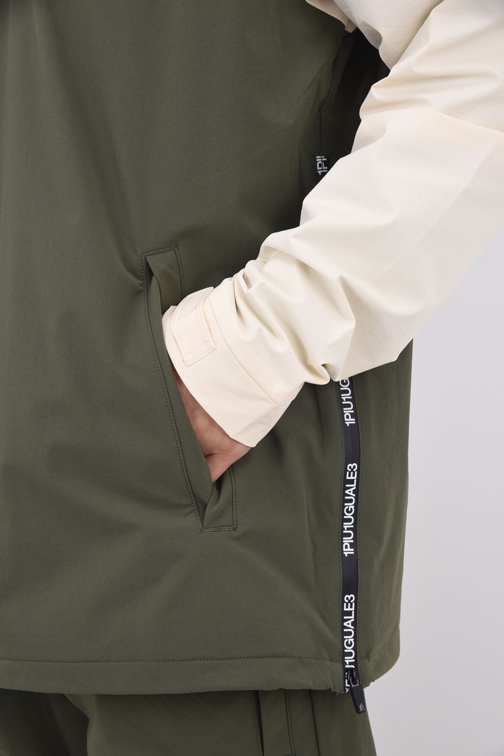 【2025AW】 WATER REPELLENT BLOUSON / バイカラー 撥水加工 ブルゾン (カーキ/ホワイト)