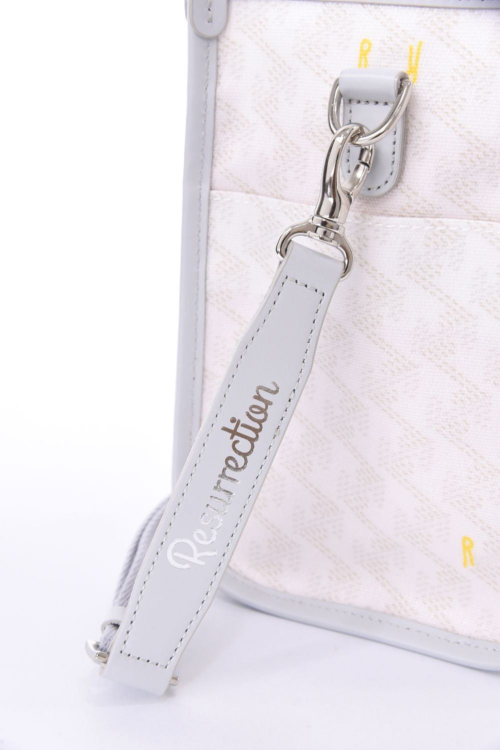 【26SS】  LANIUS SQUARE MINI (ラニウス スクエア ミニ) / ブランドオリジナルテキスタイル カートバッグ （モノホワイト）