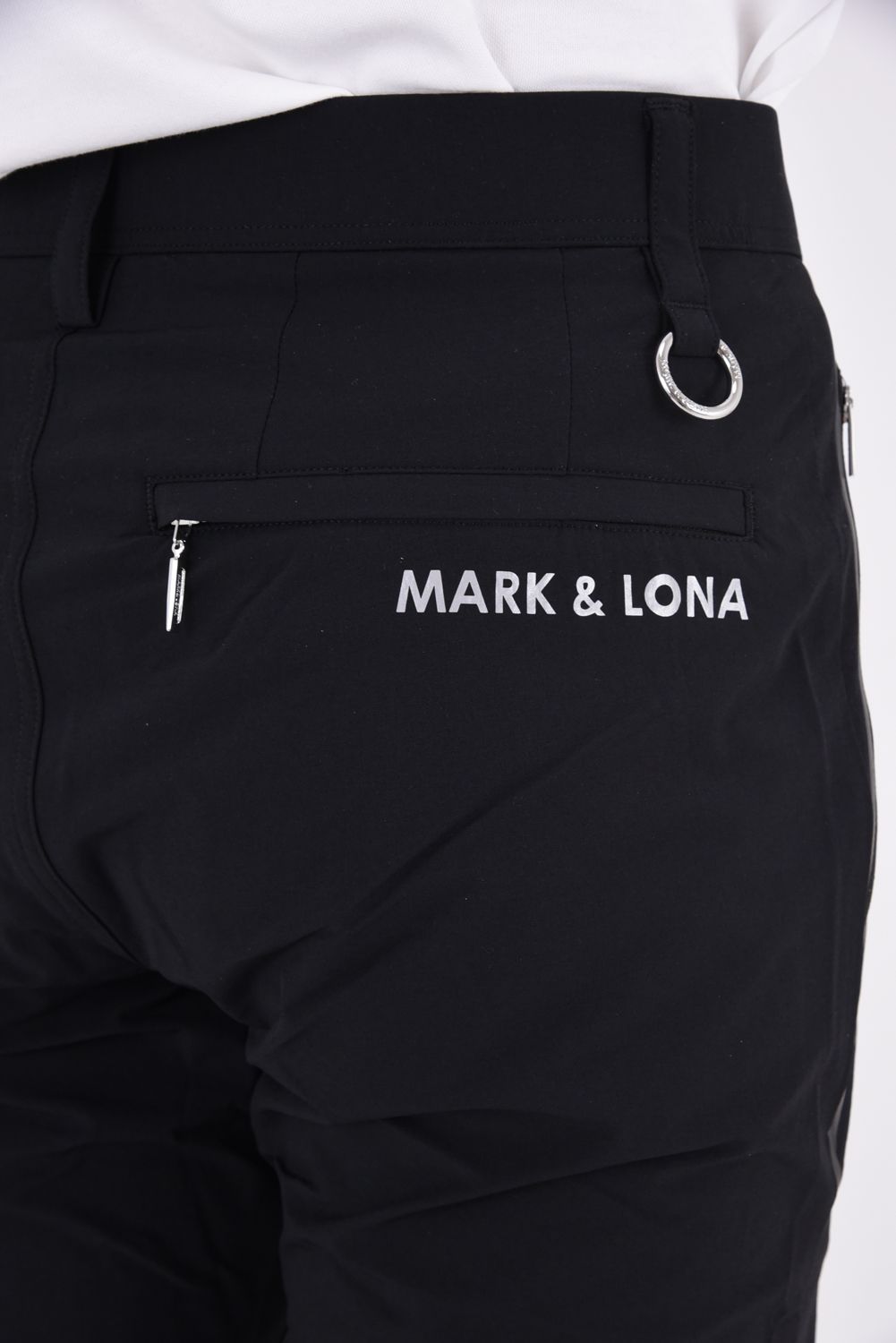 【26AW】 VANGUARD HYPER STRETCH PANTS / ストレッチナイロン シルバーレタープリント ロングパンツ (ブラック)
