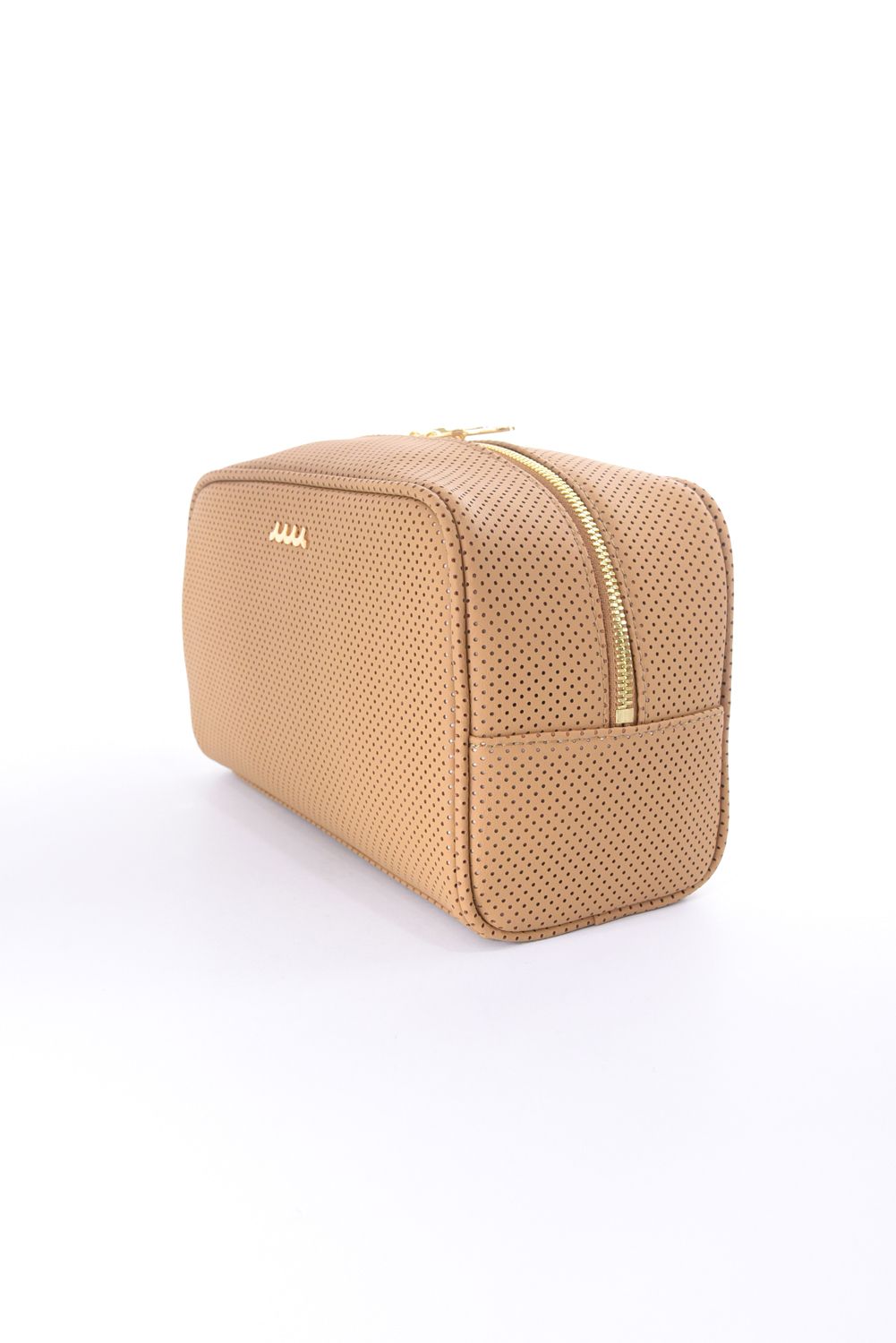 【26SS】 CONTINUA PUNCHING ETHICAL LEATHER TRAVEL POUCH / パンチング エシカルレザー トラベルポーチ (ベージュ)