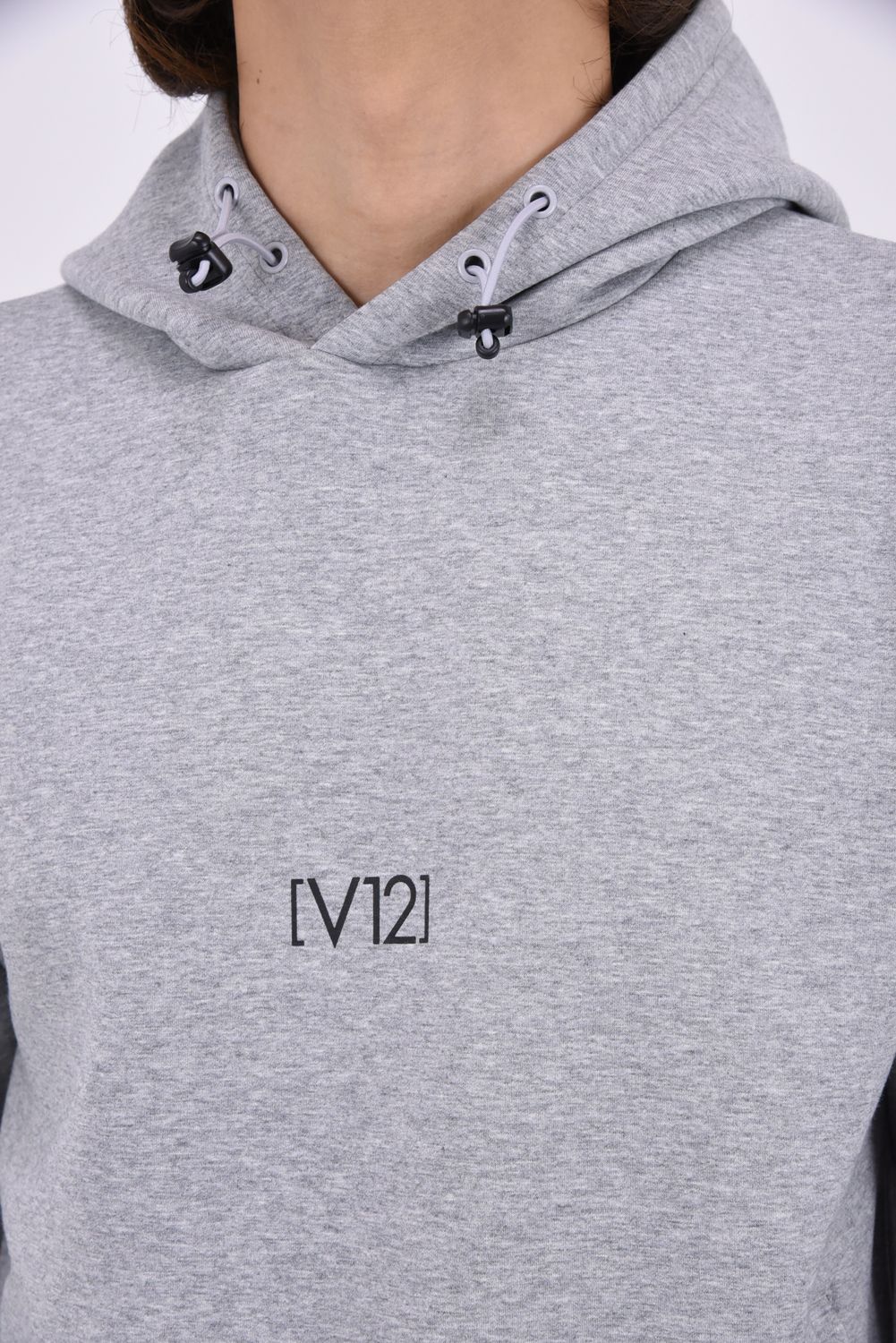 【26AW】 RING LOGO PARKA / ダンボールニット サークルロゴ ジップポケット プルオーバーフーディー (グレー)