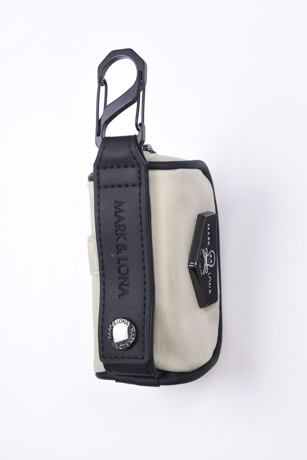 PREMIUM GAUGE BALL POACH / コーデュラナイロン レザーパイピング オリジナルカモジャカード ボールポーチ (アイスグレー)