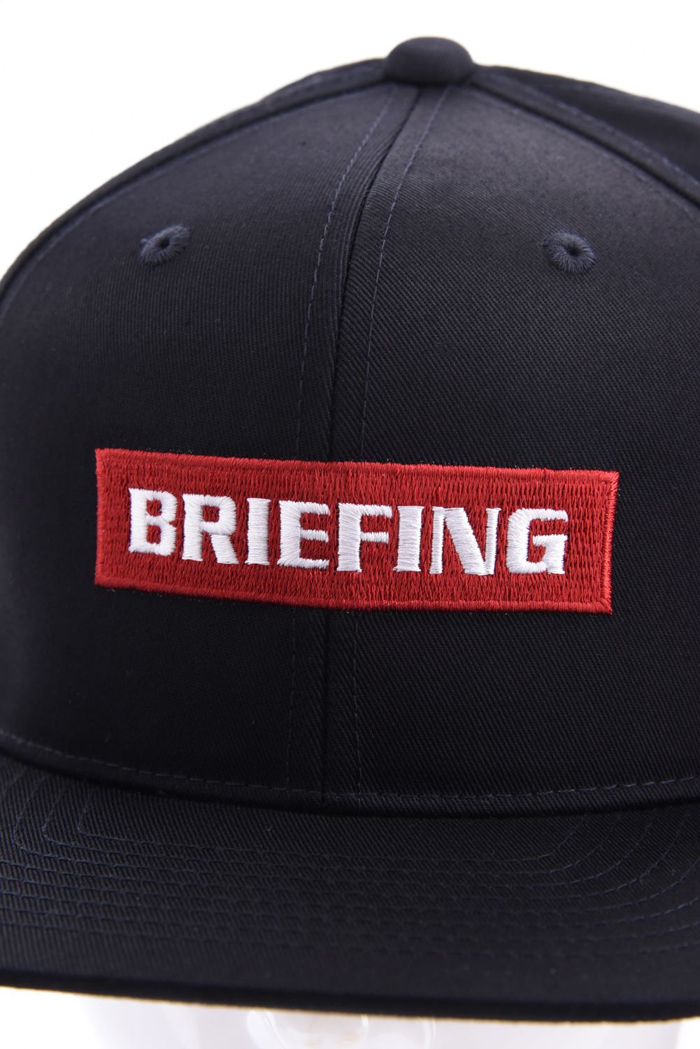 【26AW】 MEN’S BOX LOGO FLAT VISOR CAP / ボックスロゴ刺繍 フラットキャップ (ブラック)