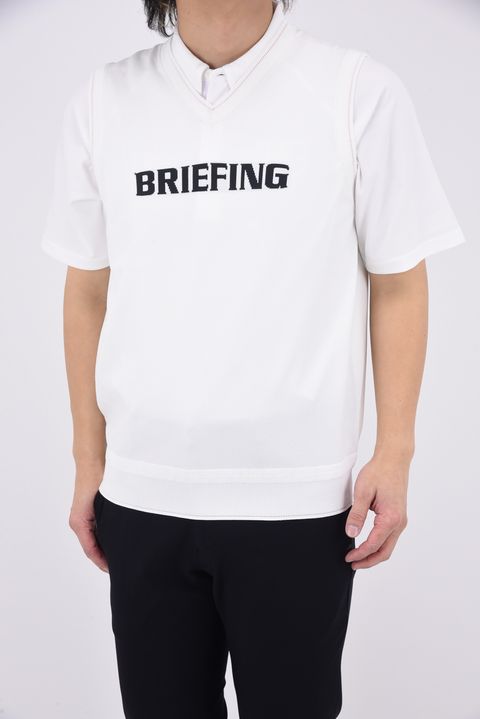 新品 BRIEFING 正規品 サイドロゴ CREW NECK やとお ホワイト L