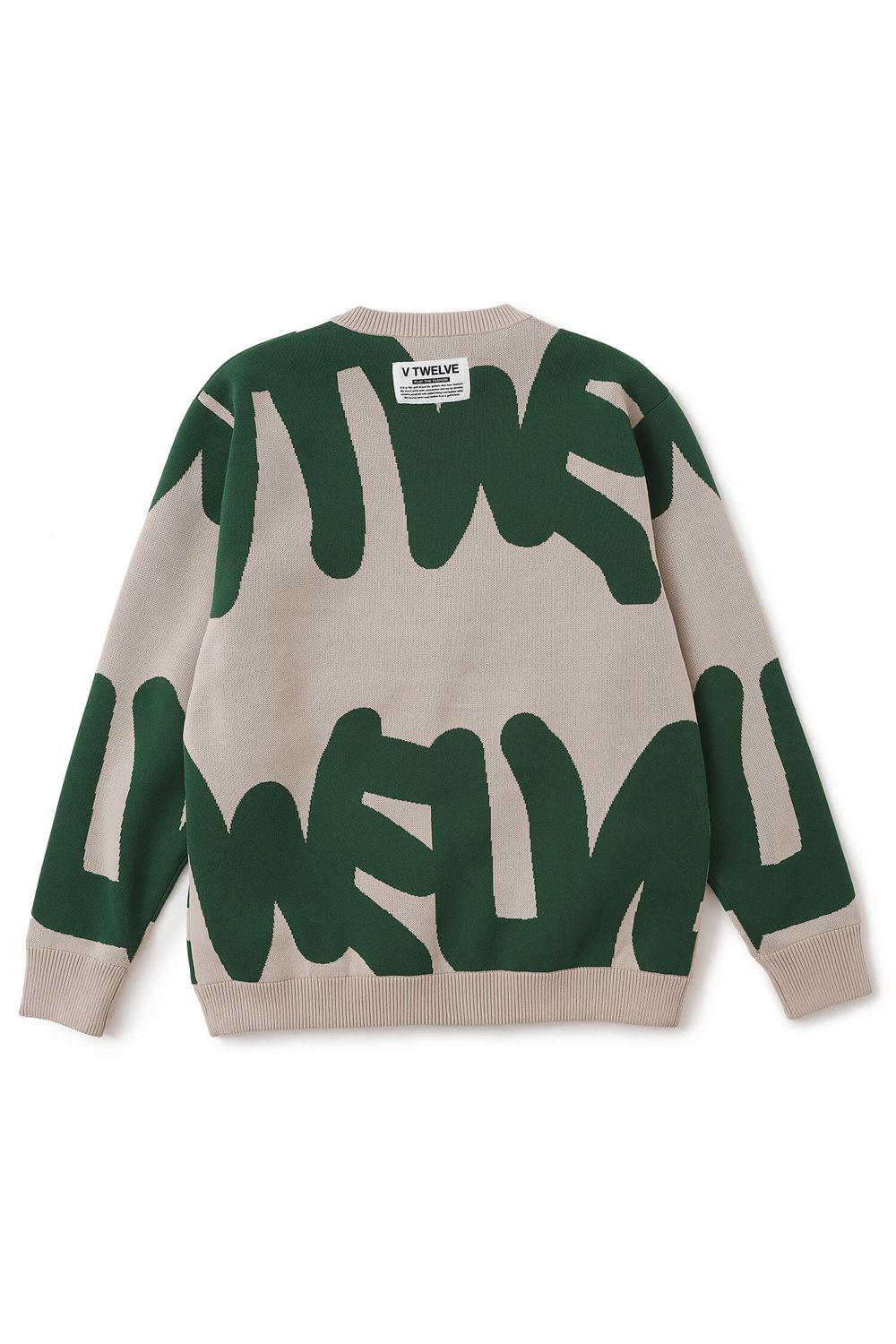 【25AW】【レディース】 GRAFT KNIT / グラフィティロゴ クルーネックニット （ベージュ)