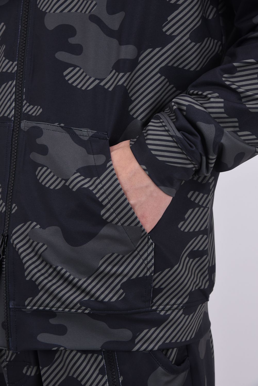 【26SS】 RUSH PARKA (DIAGONAL CAMO) / ダイアゴナルカモフラージュ ラッシュガードパーカー (ブラック)