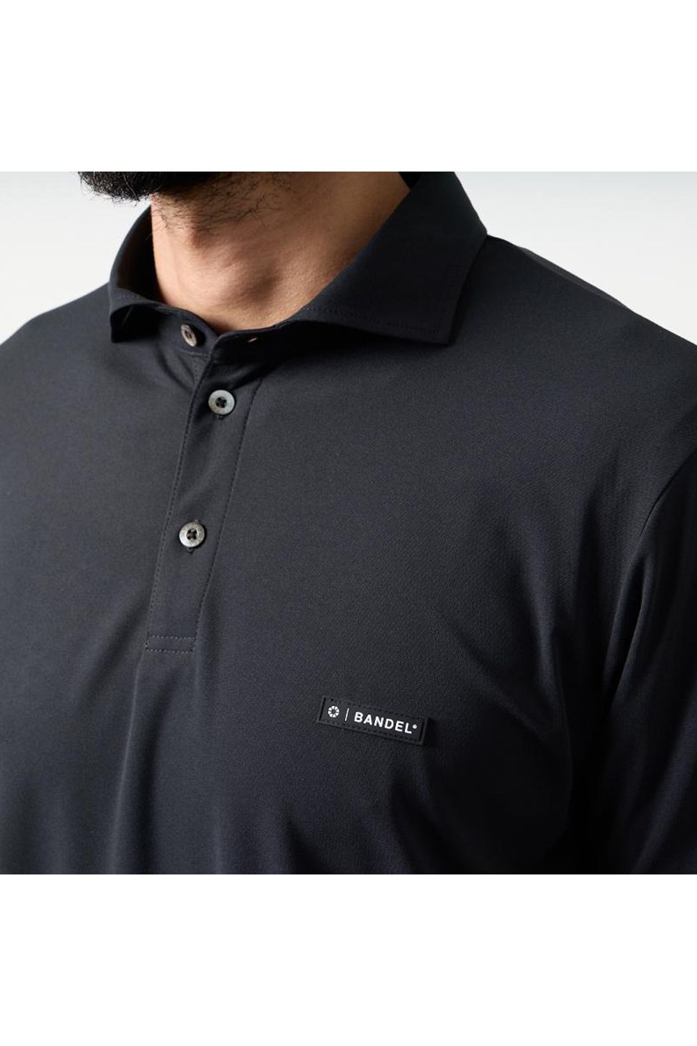 【26SS】 CONCEPT NOTES TAPING POLO SHIRT / カノコ素材 デザインテープ ポロシャツ (ブラック)