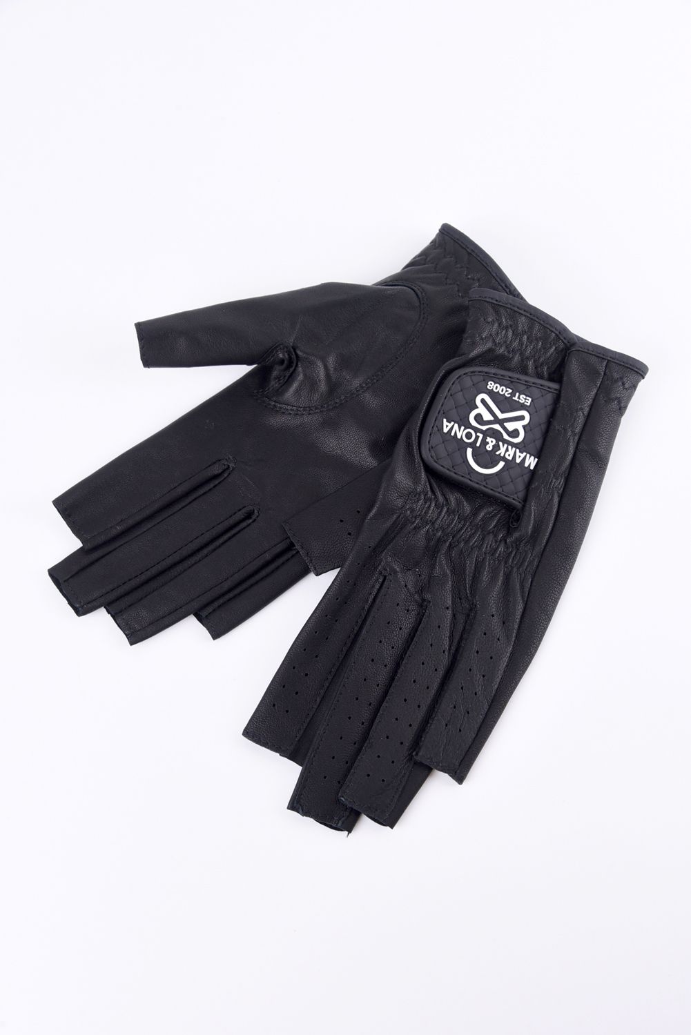 【26SS】【レディース】 EVER BREATHABLE LEATHER NAIL CUT GLOVE / ラムレザー ブランクスカルロゴ 両手用ネイルカットグローブ (ブラック)