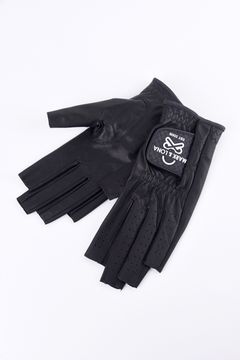 【26SS】【レディース】 EVER BREATHABLE LEATHER NAIL CUT GLOVE / ラムレザー ブランクスカルロゴ 両手用ネイルカットグローブ (ブラック)