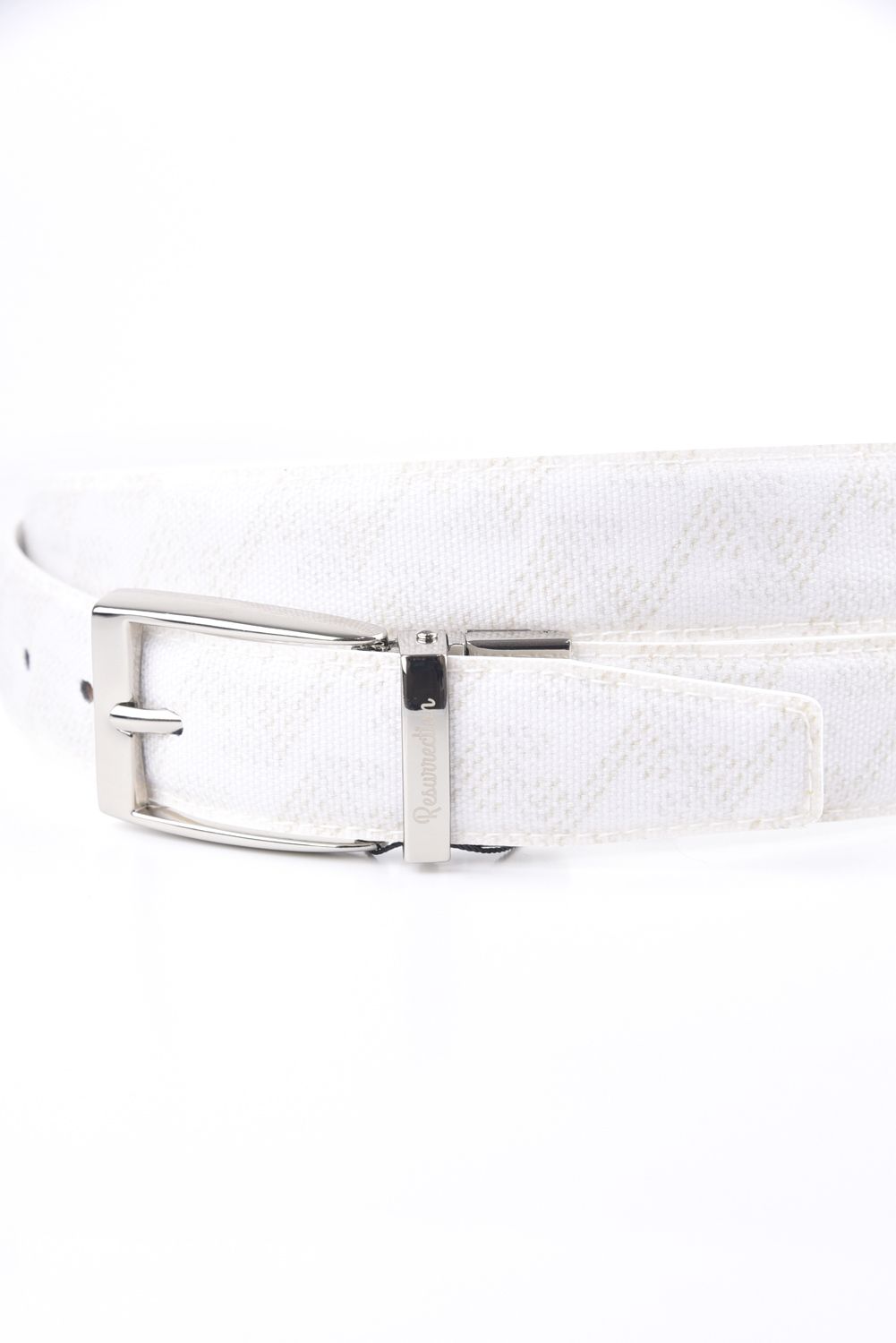 【26SS】 COUATL (コアトル) / ブランドオリジナルテキスタイル リバーシブル ベルト 30mm (モノホワイト)