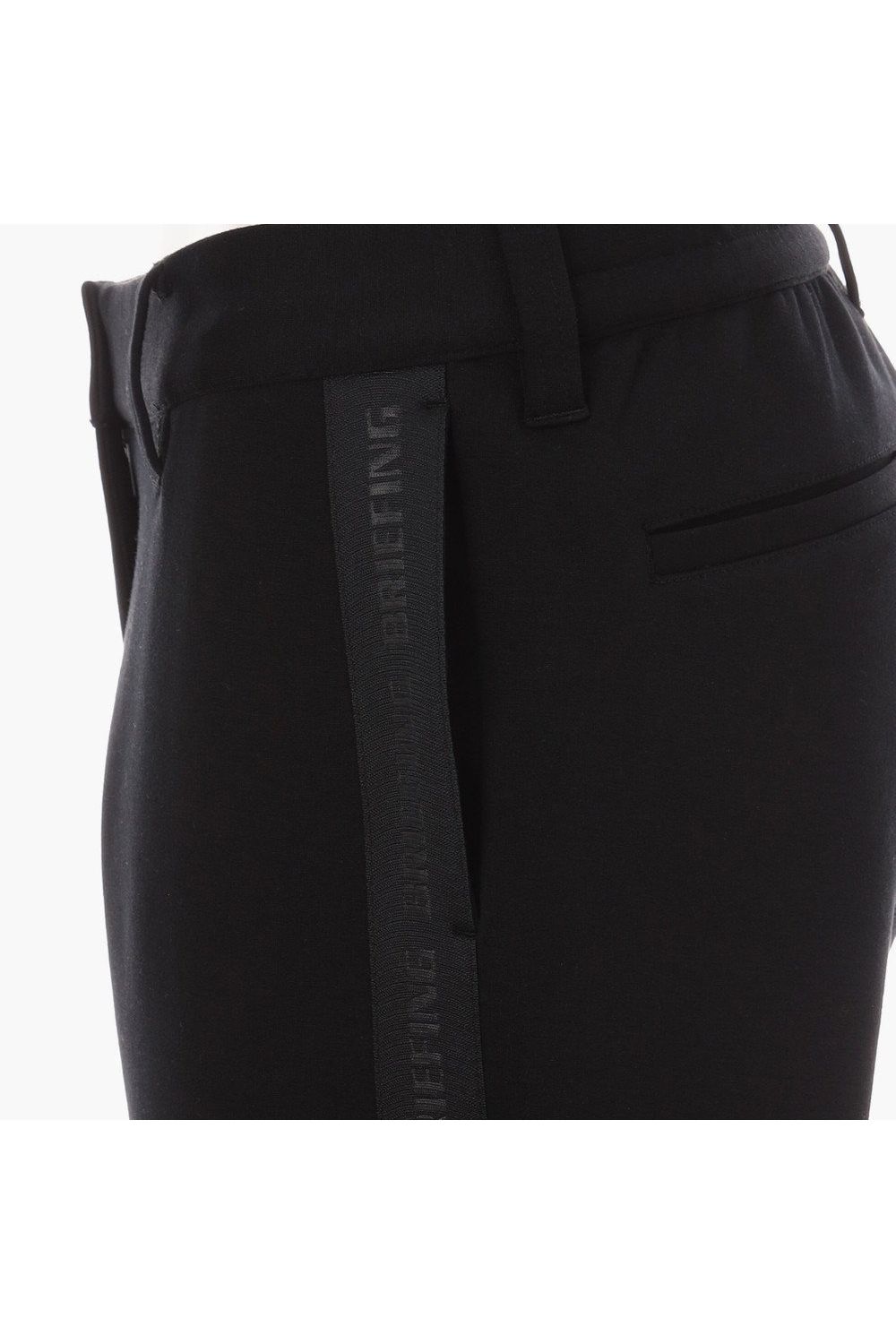 【25AW】【レディース】 WOMEN’S WARM LOGO LINE PANTS / ダンボールニット サイドロゴテープ ロングパンツ (ブラック)