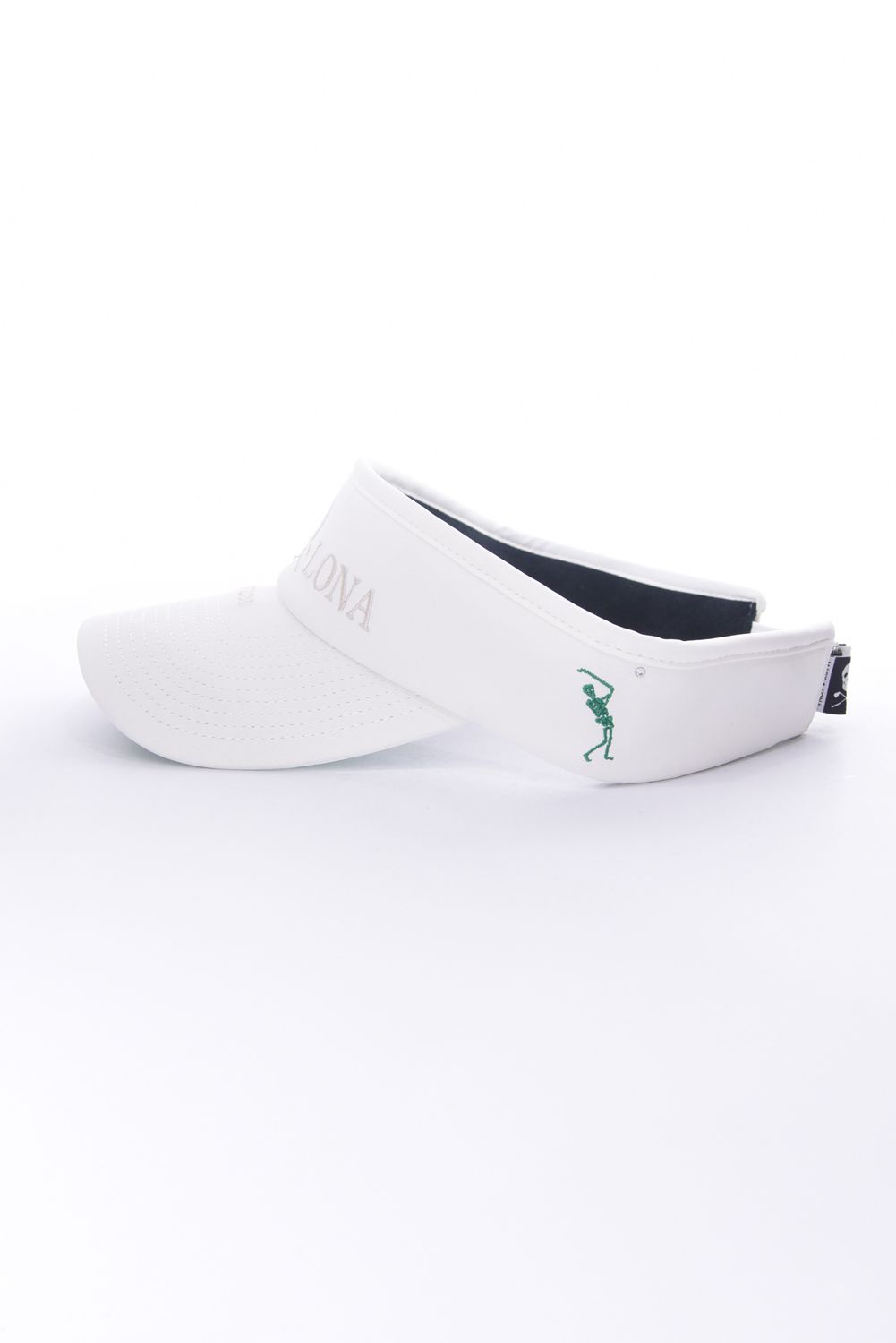 【26SS】 IRON SKULL CRYSTAL ACCENT VISOR / アイアンスカル ブランドロゴ刺繍 サンバイザー (アイボリー)