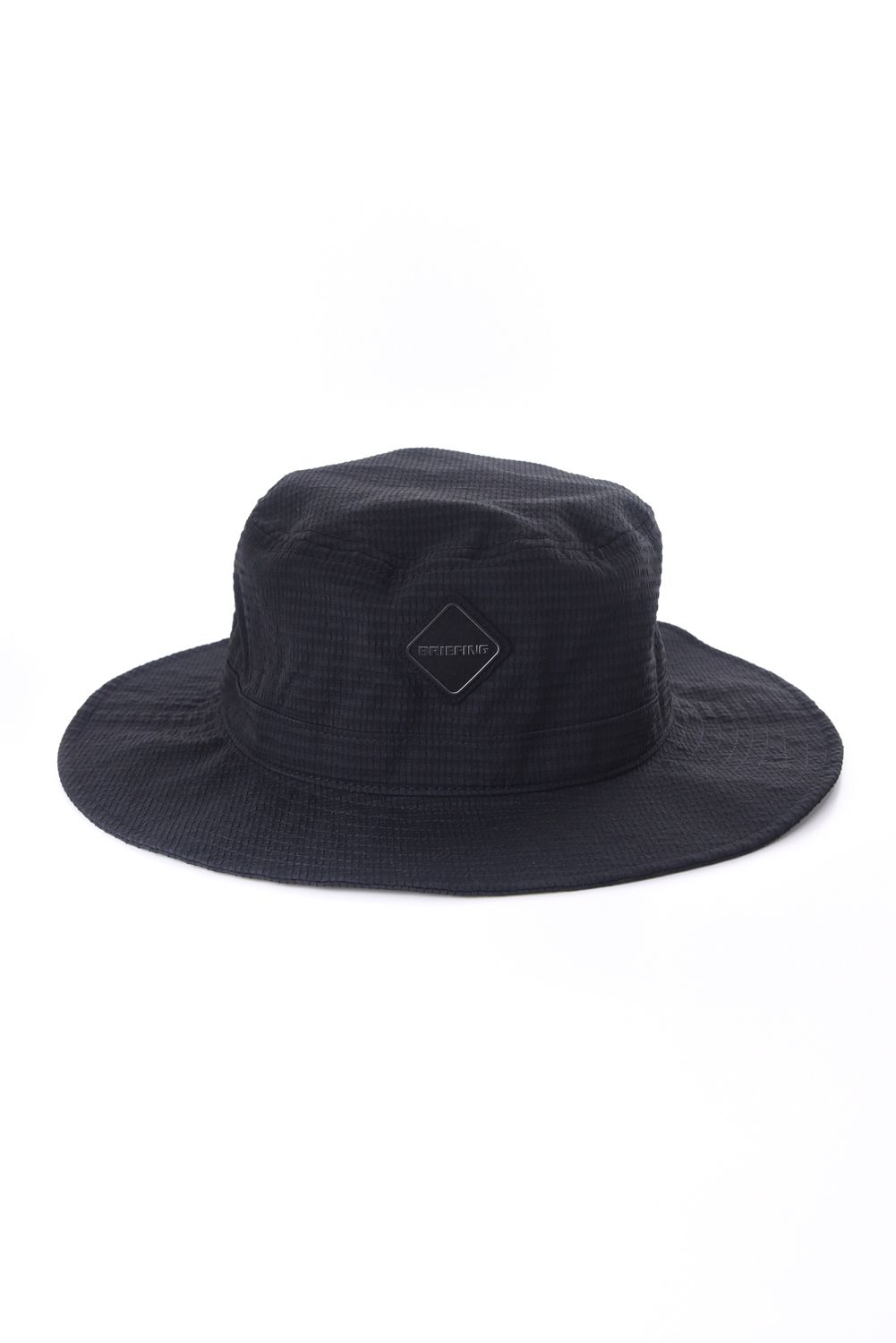【26SS】 MEN’S SEERSUCKER WIDE HAT / シアサッカー ダイヤモンドロゴ ワイドハット (ブラック)