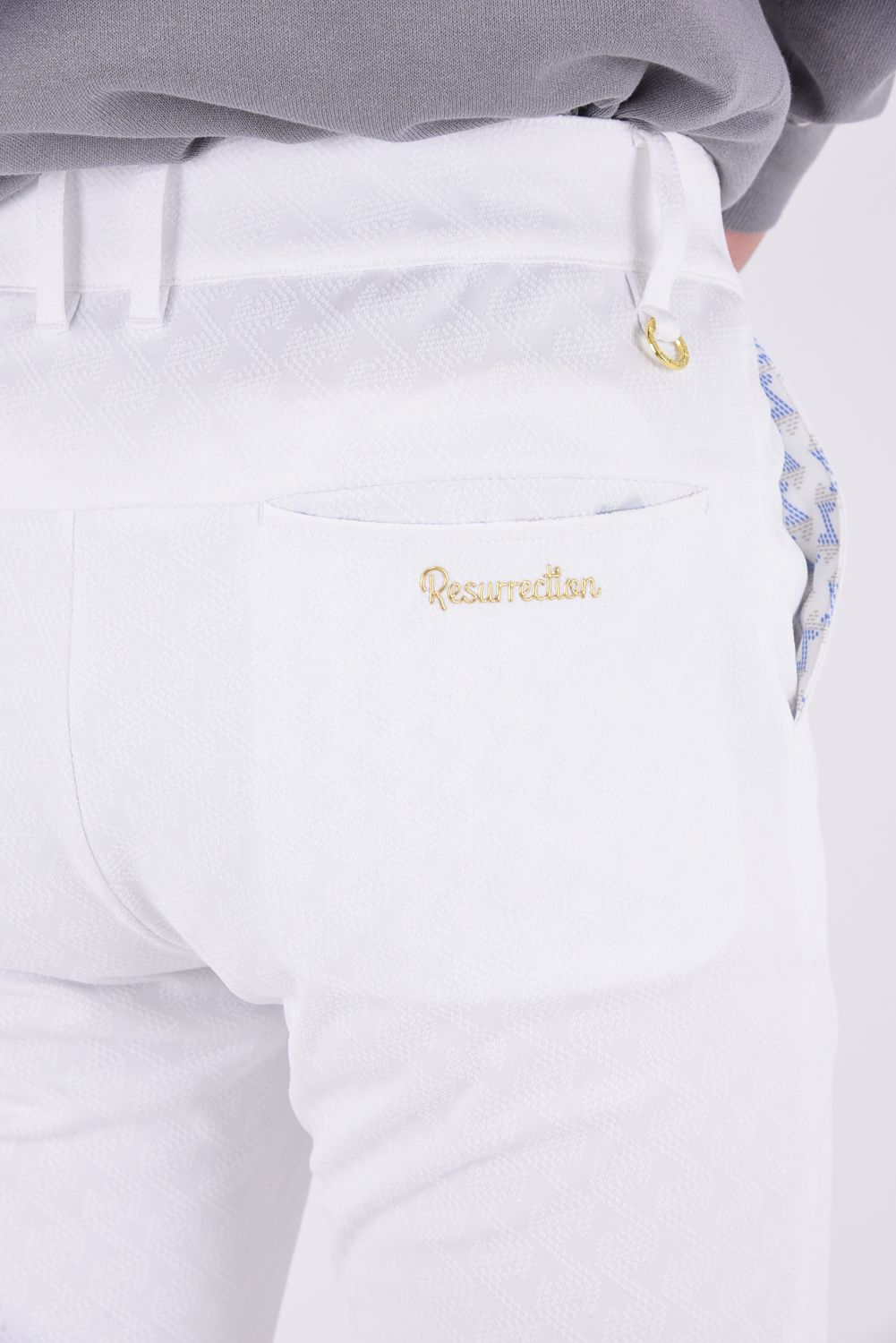 MENS GM JACQUARD JOGGER PANTS / ジャガード ジョガーパンツ (ホワイト)