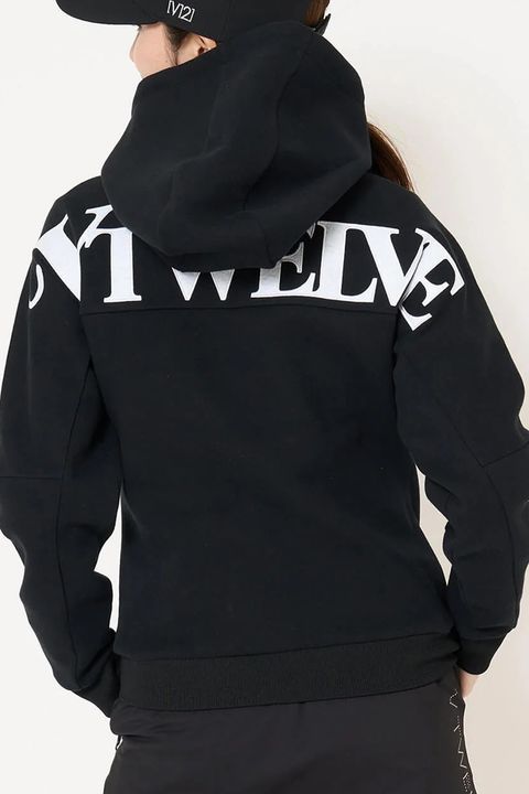 【26AW】【レディース】 BACK AWA PARKA / バックロゴ プルオーバーフーディー (ブラック)