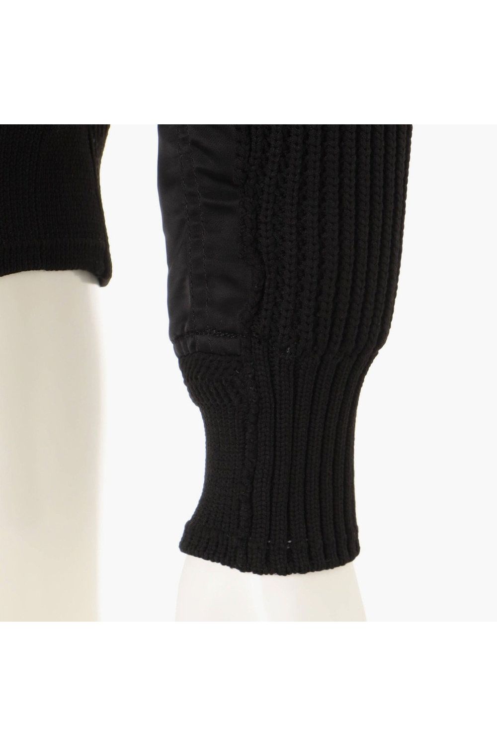 【26AW】【レディース】 WOMEN’S WINDBLOCK DOCKING RIB KNIT JACKET / 畦編みニット&ナイロンツイル ハイブリッドジャケット (ブラック)