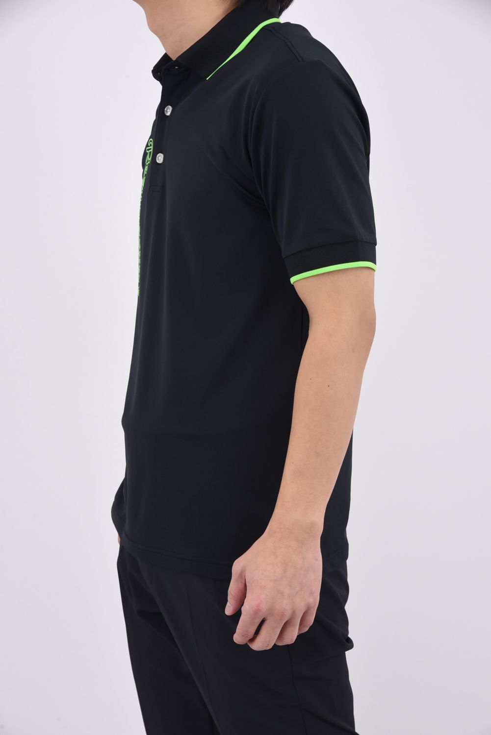 【26SS】 NEON POLO / ネオンシリーズ ブランドロゴ ポロシャツ (ブラック)*