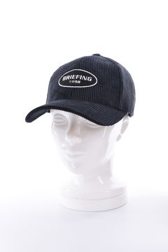 【26AW】 MEN’S CORDUROY OVAL LOGO CAP / コーデュロイ生地 オーバルロゴワッペン キャップ (ブラック)