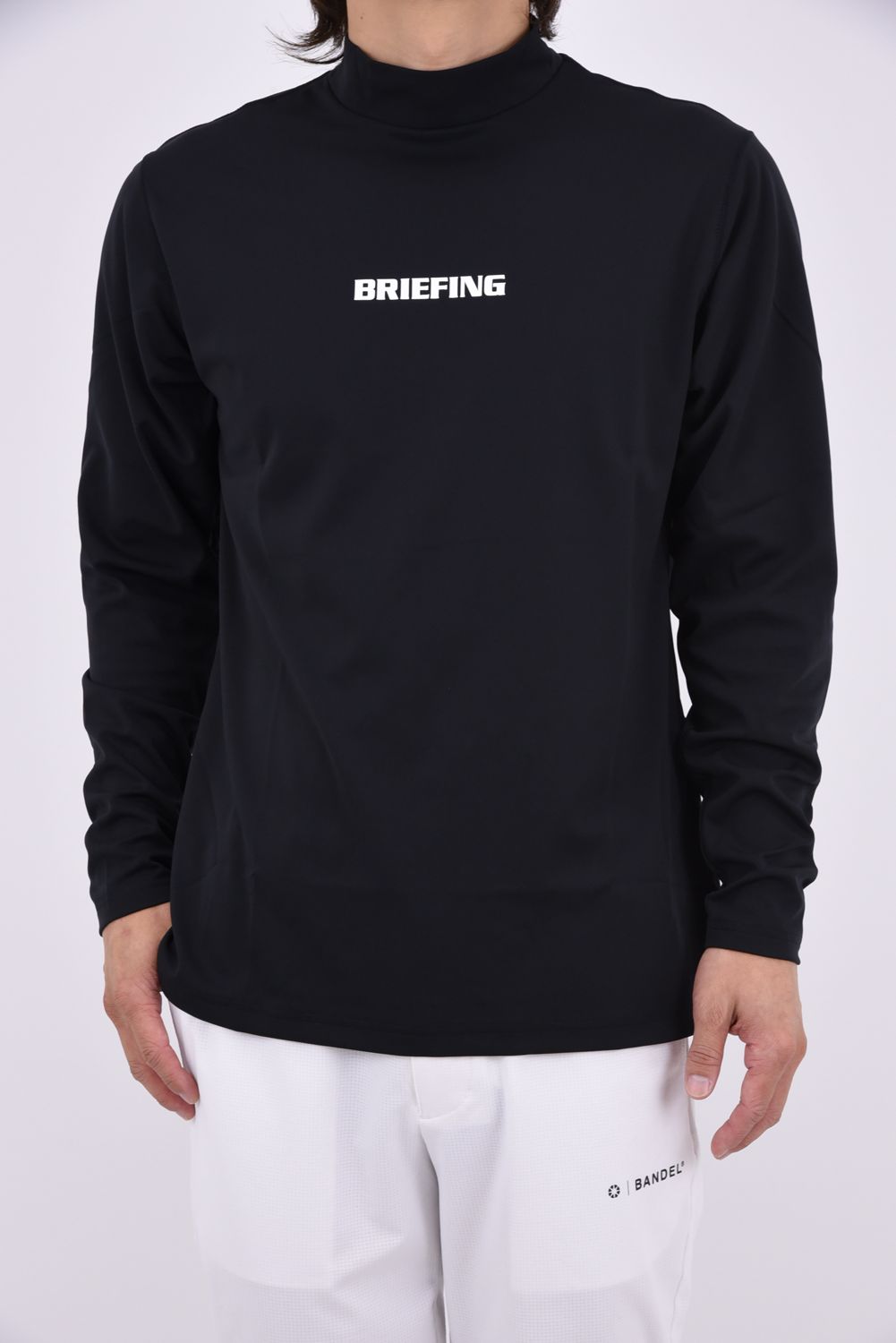美品❣️BRIEFING GOLF モックネックシャツ ブラック M 黒色 BRIEFINGGOLF - ブリーフィングゴルフ メンズウェア【モックネック