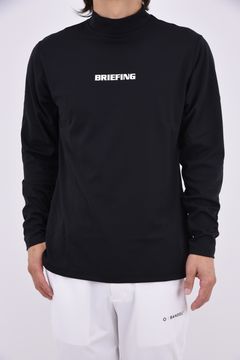 【26AW】 MEN’S TOUR LS HIGHNECK / ベーシック ブランドロゴ 長袖モックネックTシャツ (ブラック)