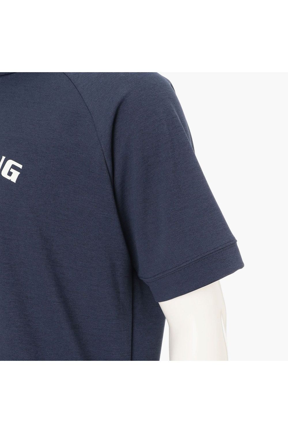 【26SS】 MEN’S COLLEGE LOGO HIGHNECK / カレッジロゴ リラックスフィット モックネックTシャツ (ネイビー)