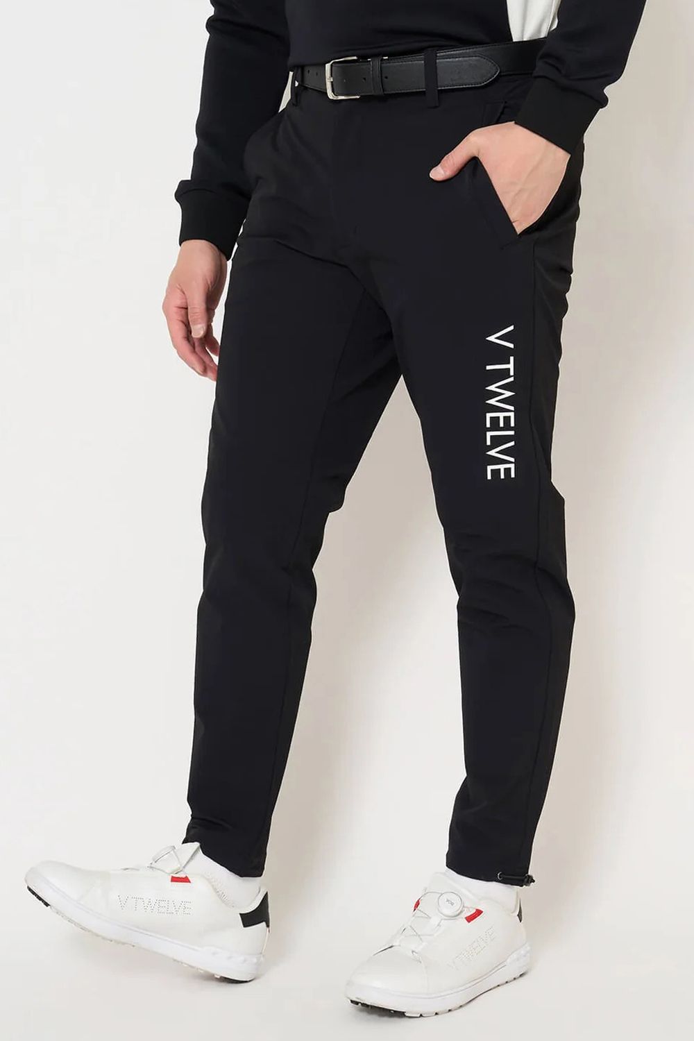 【26AW】 WB PANTS / サイドロゴ ウエストゴム ロングパンツ (ブラック)