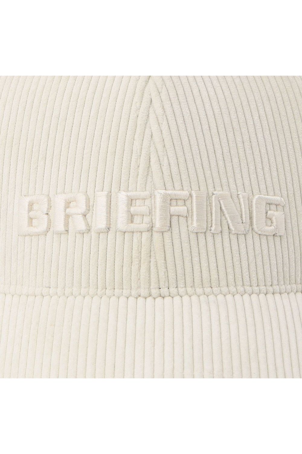 MEN'S CORDUROY CAP / ブランドロゴ刺繍 コーデュロイキャップ (アイボリー)
