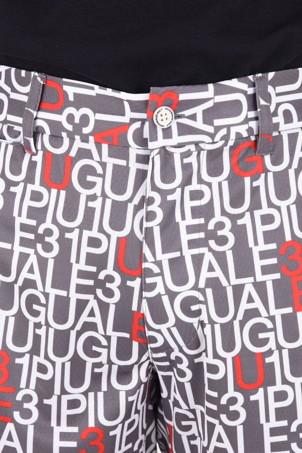 1PIU1UGUALE3 LOGO SHORT PANTS / ブランドロゴ ベーシック ショートパンツ (グレー)