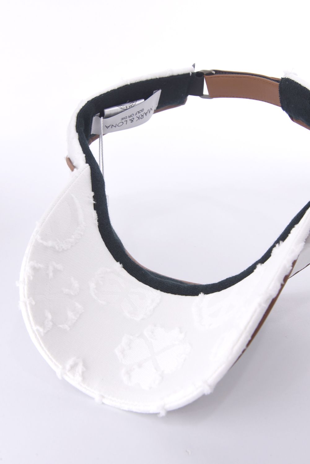 【2026SS 木村拓哉さん着用 VOL.6】 IMPERIAL CUT JACQUARD VISOR / 3Dモノグラム生地 レザーパイピング サンバイザー (ホワイト)