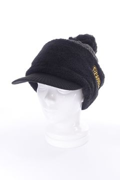 VISOR KNIT CAP / バイザー ニットキャップ（ネックウォーマー付き） (ブラック)