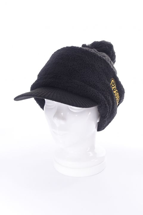 VISOR KNIT CAP / バイザー ニットキャップ（ネックウォーマー付き） (ブラック)