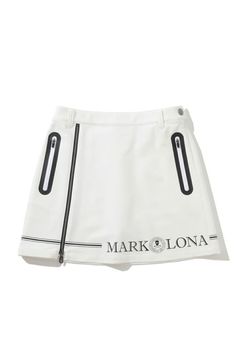 【レディース】 VALEX SKIRT / スポーティロゴ トラペーズスカート(インナーパンツ付き) (ホワイト)