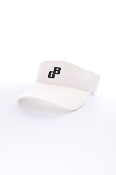 【26AW】 MEN’S SUEDE SMALL BG LOGO VISOR / スウェード素材 スモールBGロゴ サンバイザー (ホワイト)
