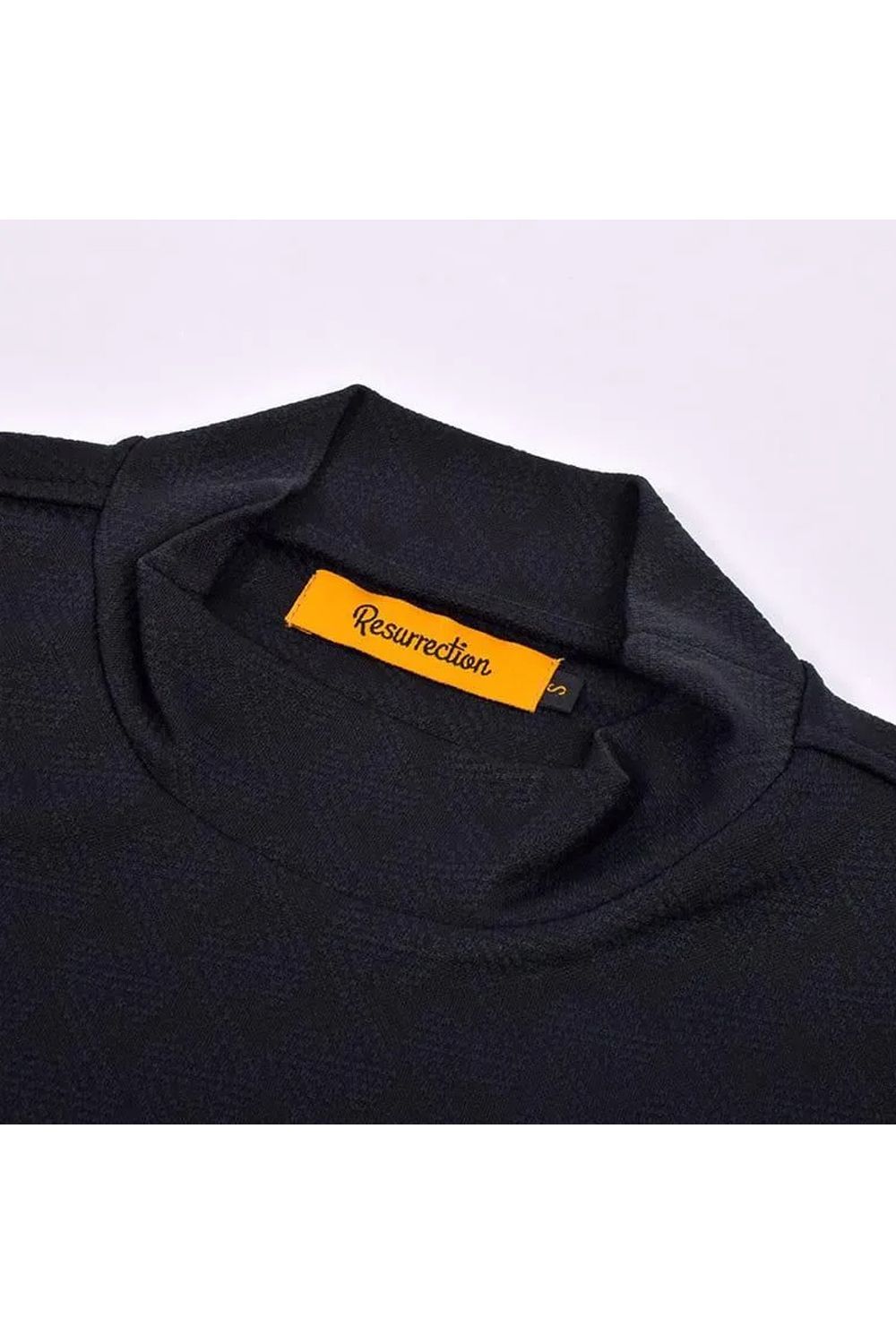 【26SS】【レディース】 WOMENS GM JACQUARD MOCK NECK / オリジナルテキスタイル モックネックTシャツ (ブラック)*