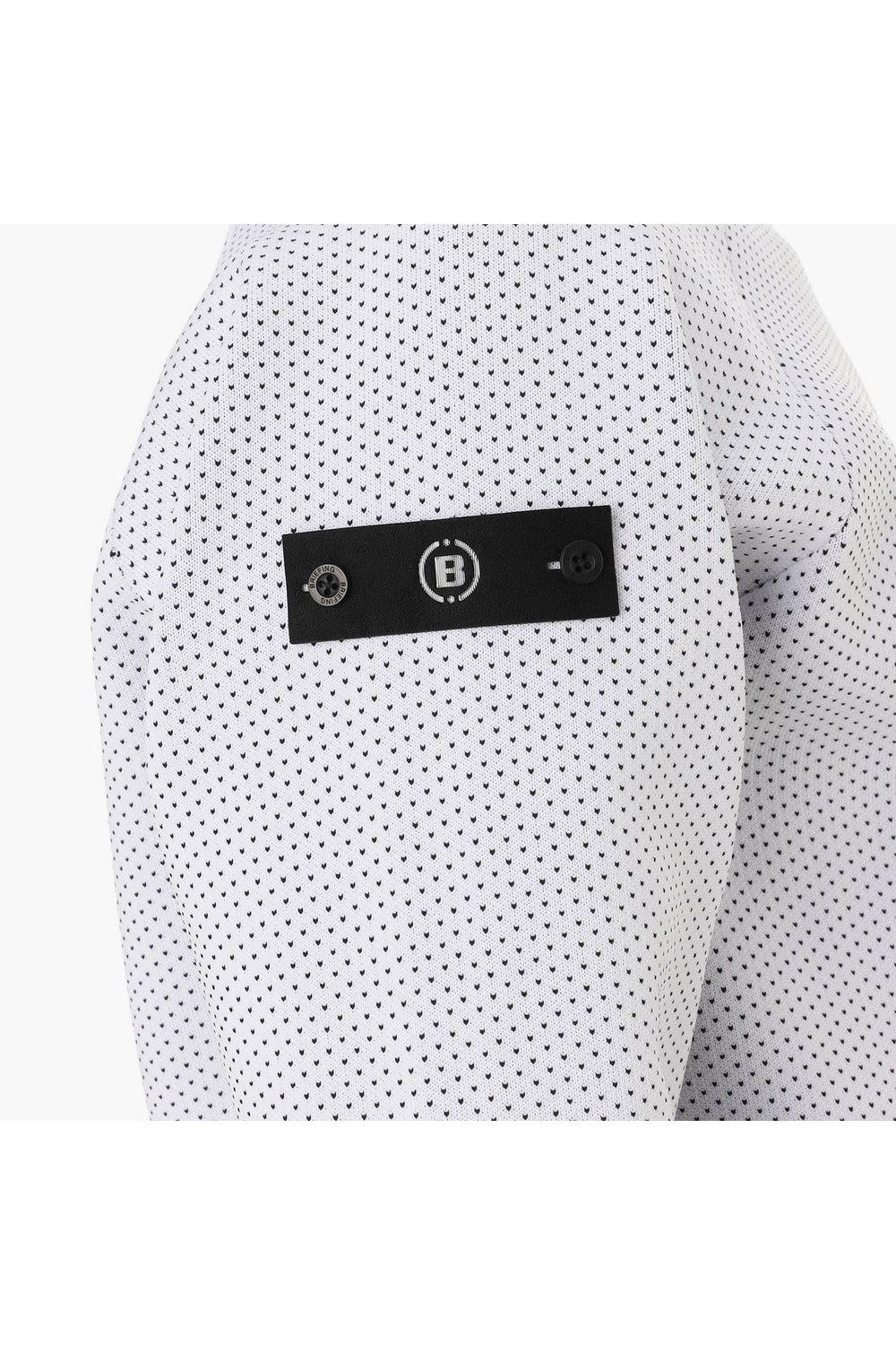 【26AW】 MEN’S BIRDS EYE KNIT CREWNECK / バーズアイパターン ブランドロゴ クルーネックニット (ホワイト)