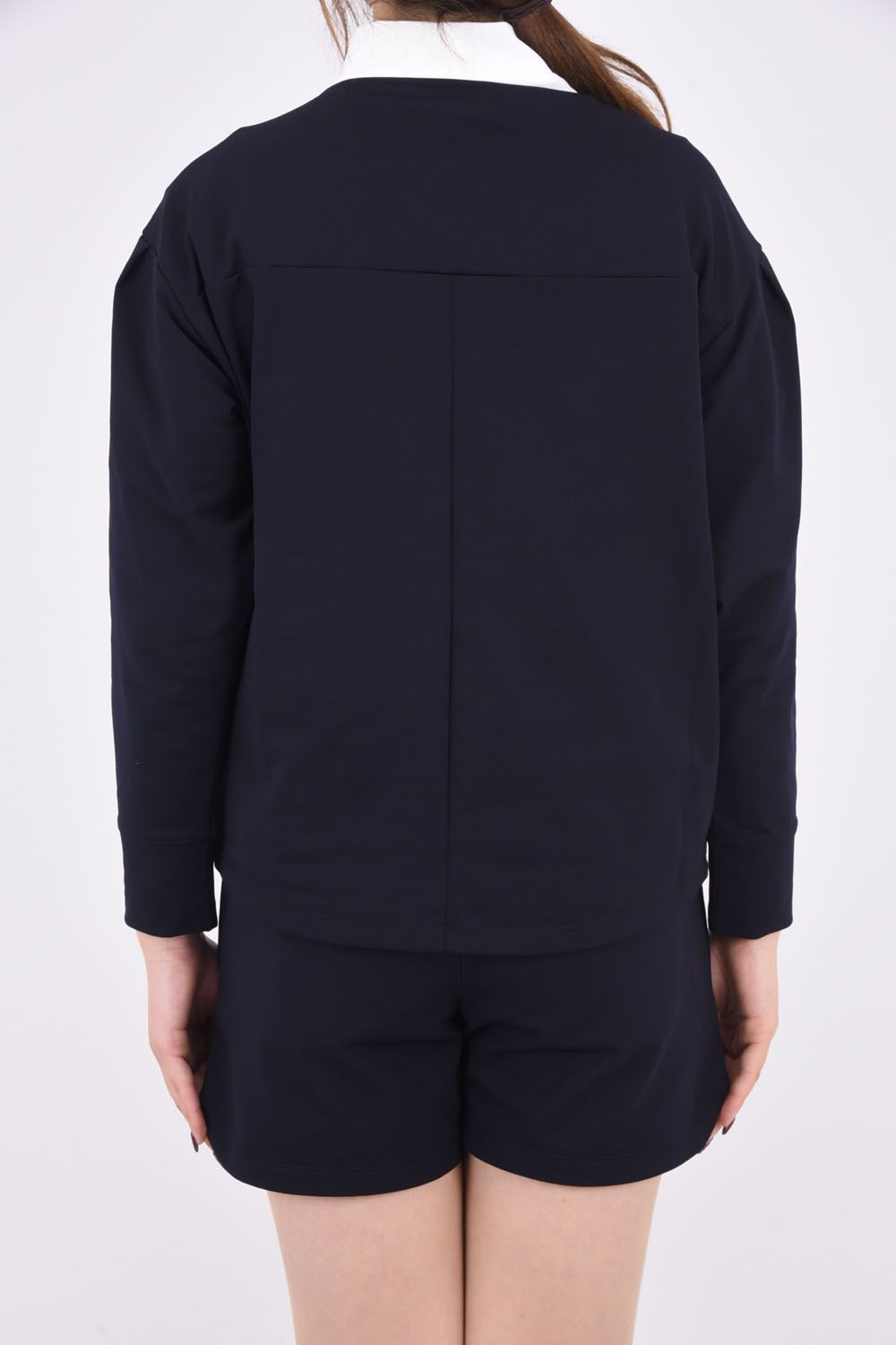 【レディース】【DSG COLLECTION】クルーネック裏起毛プルオーバー (ネイビー)