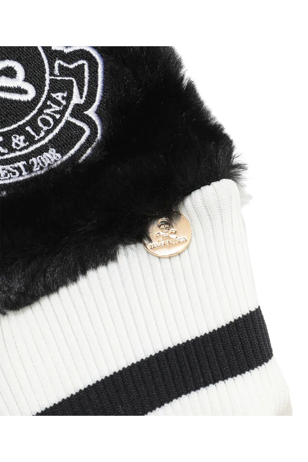 SYNK COZY HAND WARMERS / エコファー チャーム付き 手甲型グローブ (ブラック)