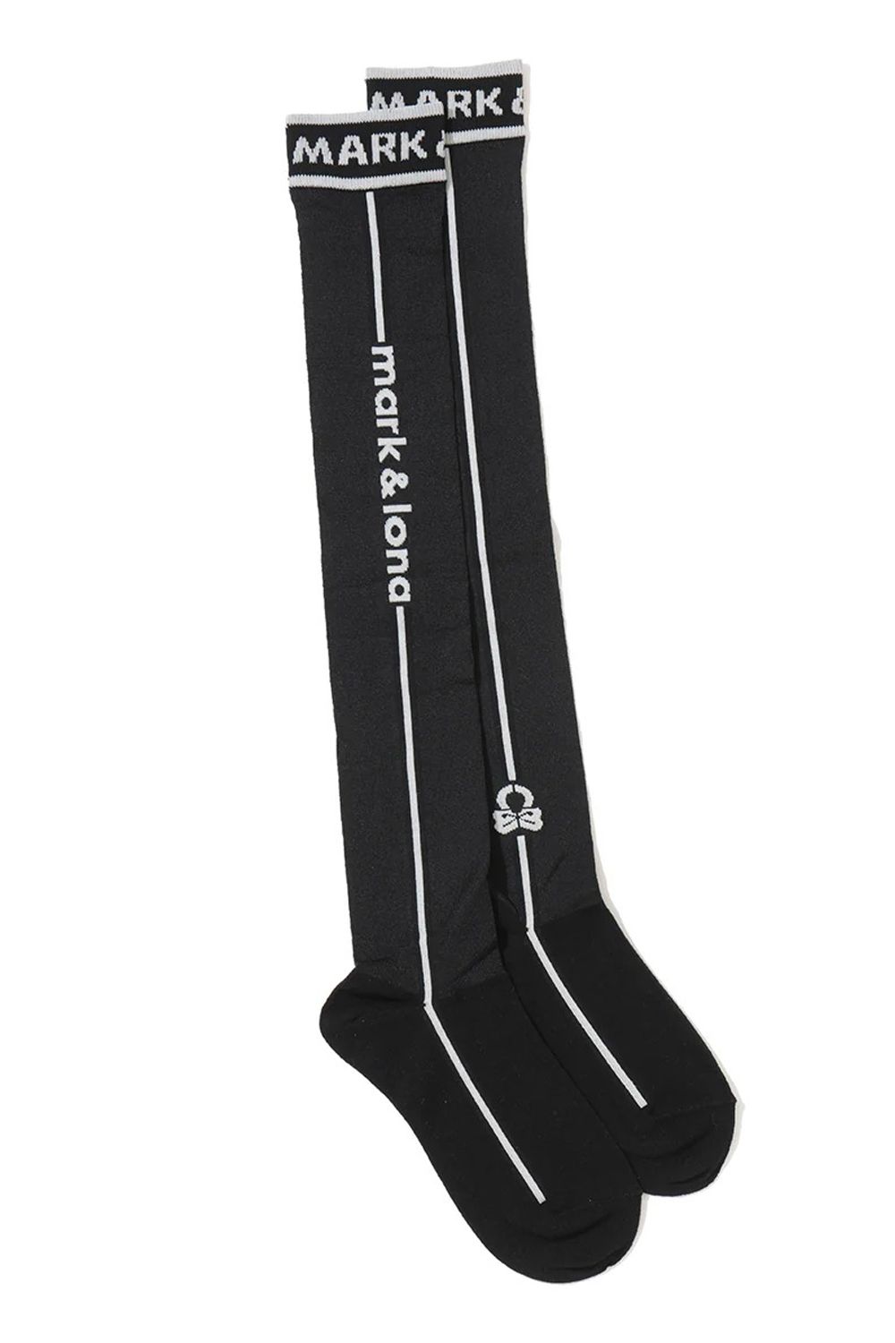 【26SS】【レディース】 ML SHEER OVER KNEE SOCKS / サイドライン シースルー ニーソックス (ブラック)