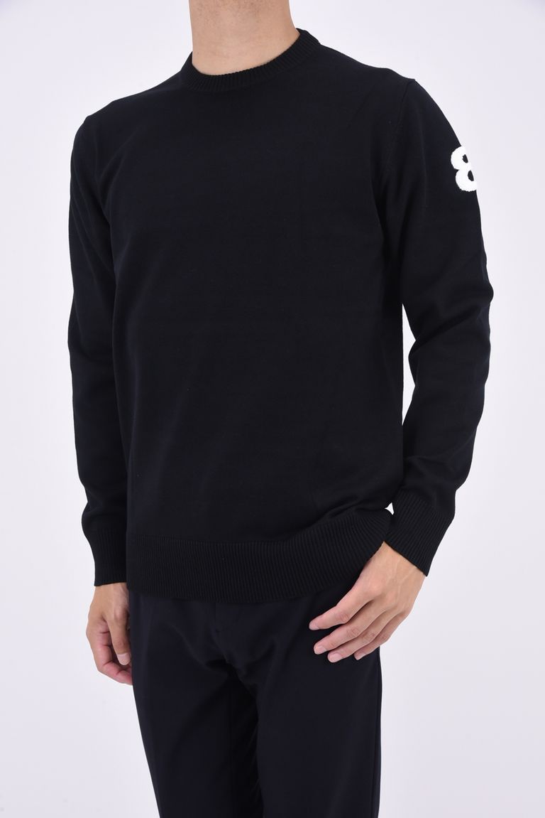 muta - WAVE LOGO LONG SLEEVE SWEATER / バックロゴ 8ワッペン 