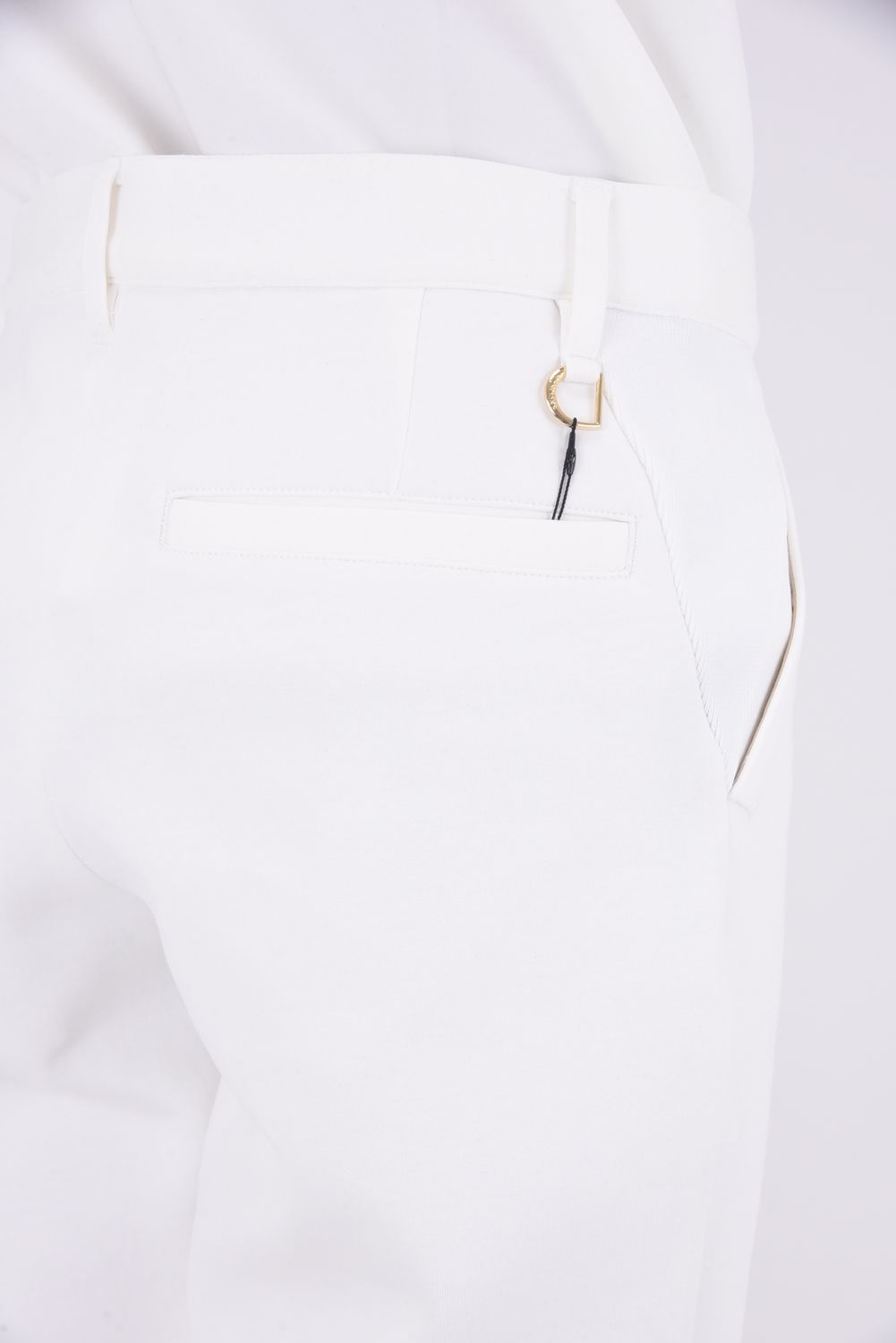 SHOT PANTS / ダンボールニット ストレッチ ロングパンツ (ホワイト)