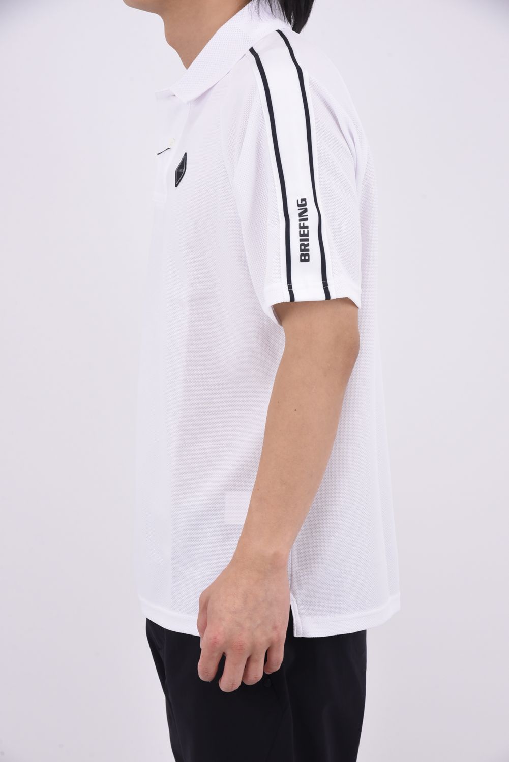 【26SS】 MEN'S LINE POLO RF / カノコ生地 ラインロゴテープ リラックスフィット ポロシャツ (ホワイト)