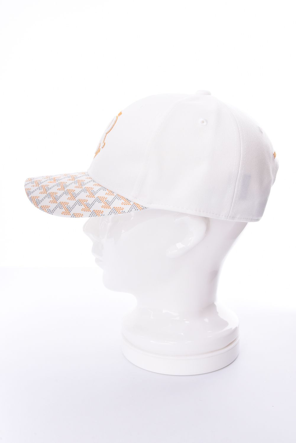 GM BRIM CAP / RRロゴ刺繍 オリジナルテキスタイル ブリムキャップ (ホワイト)