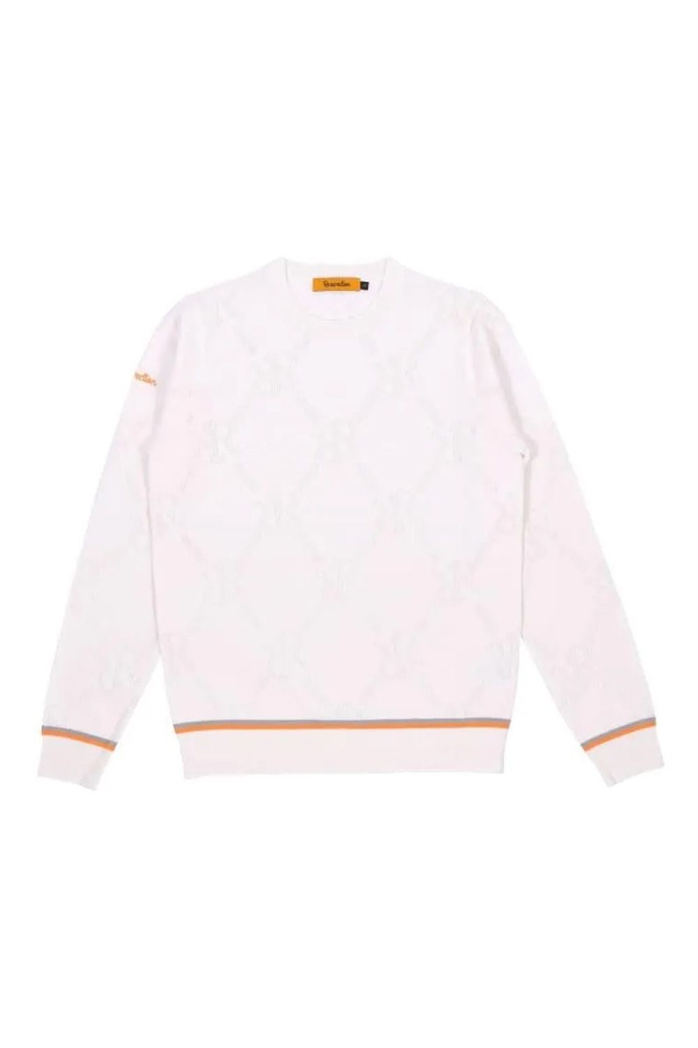 【26SS】【レディース】 MESH RR LOGO KNIT / メッシュ編み 裾ライン クルーネックニット (ホワイト)*