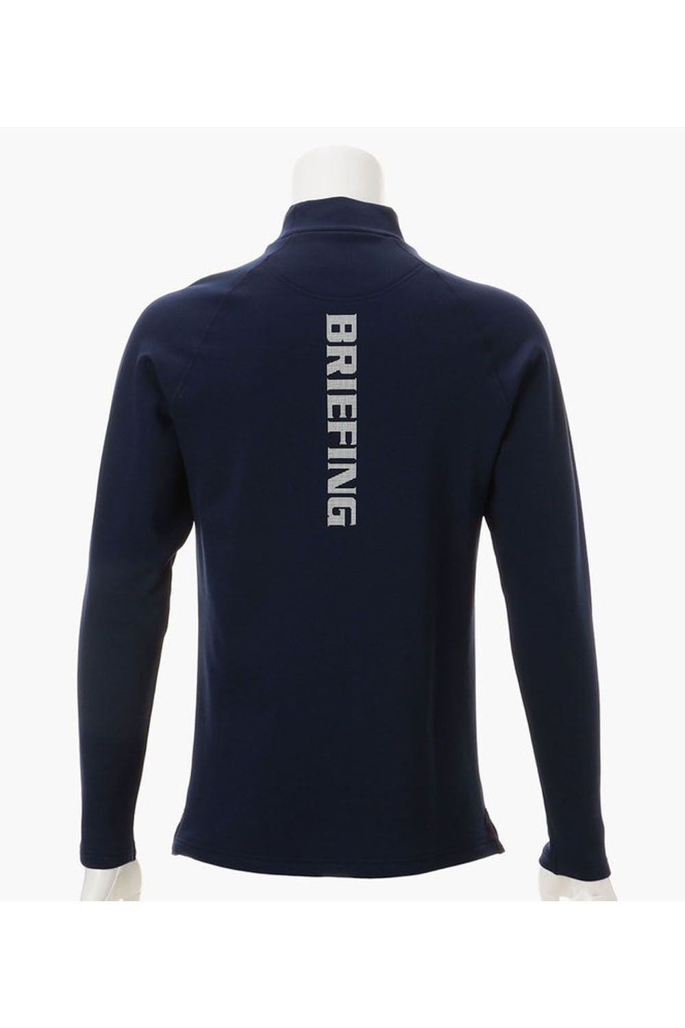 MEN'S WARM LS HIGH NECK / ブランドロゴ 起毛素材 ハイネックトップス (ネイビー)