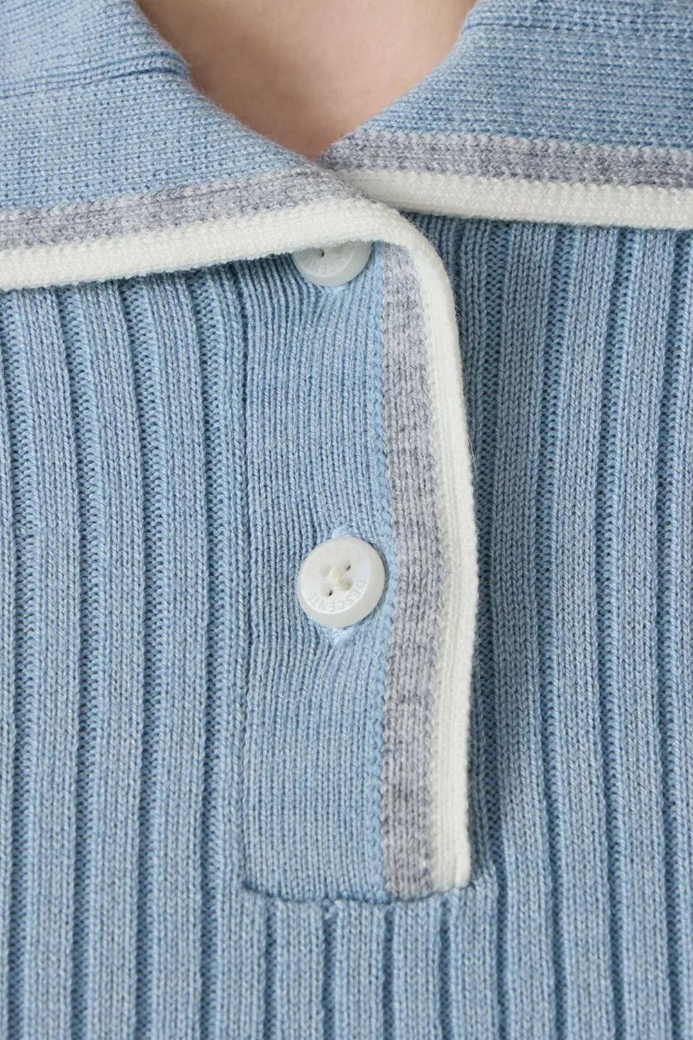 【25AW】【レディース】 ニットハイブリッド長袖シャツ (ブルー)