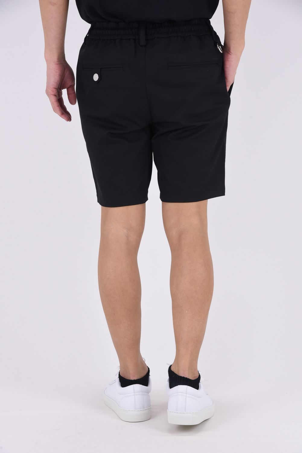 【26SS】 QUADRA PERFORMANCE TWILL GOLF SHORTS / ポリエステルツイル アイアンスカルロゴ刺繍 ショートパンツ (ブラック)