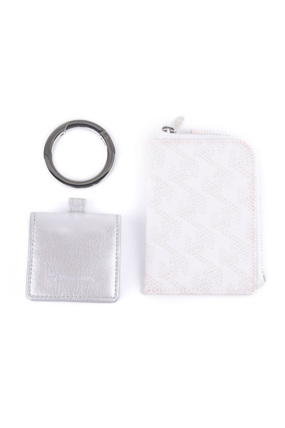 【プレゼント好適品】 Canary No.2 (カナリー) / ブランドオリジナルテキストスタイル マルチケース (モノホワイト/シルバー)*